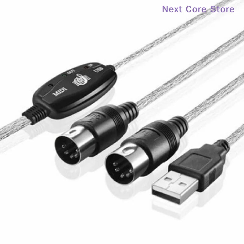 USB to MIDI Cable Converter – 16 Channel IN/OUT Keyboard MIDI USB Adapter HIP