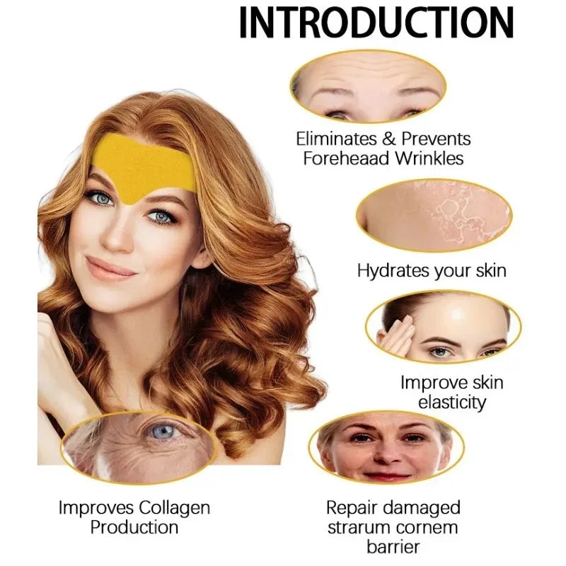Forehead Wrinkle Patches – Collagen Anti-Aging Gel Mask (10 Pcs) Collagen Wrinkle Patch HIP