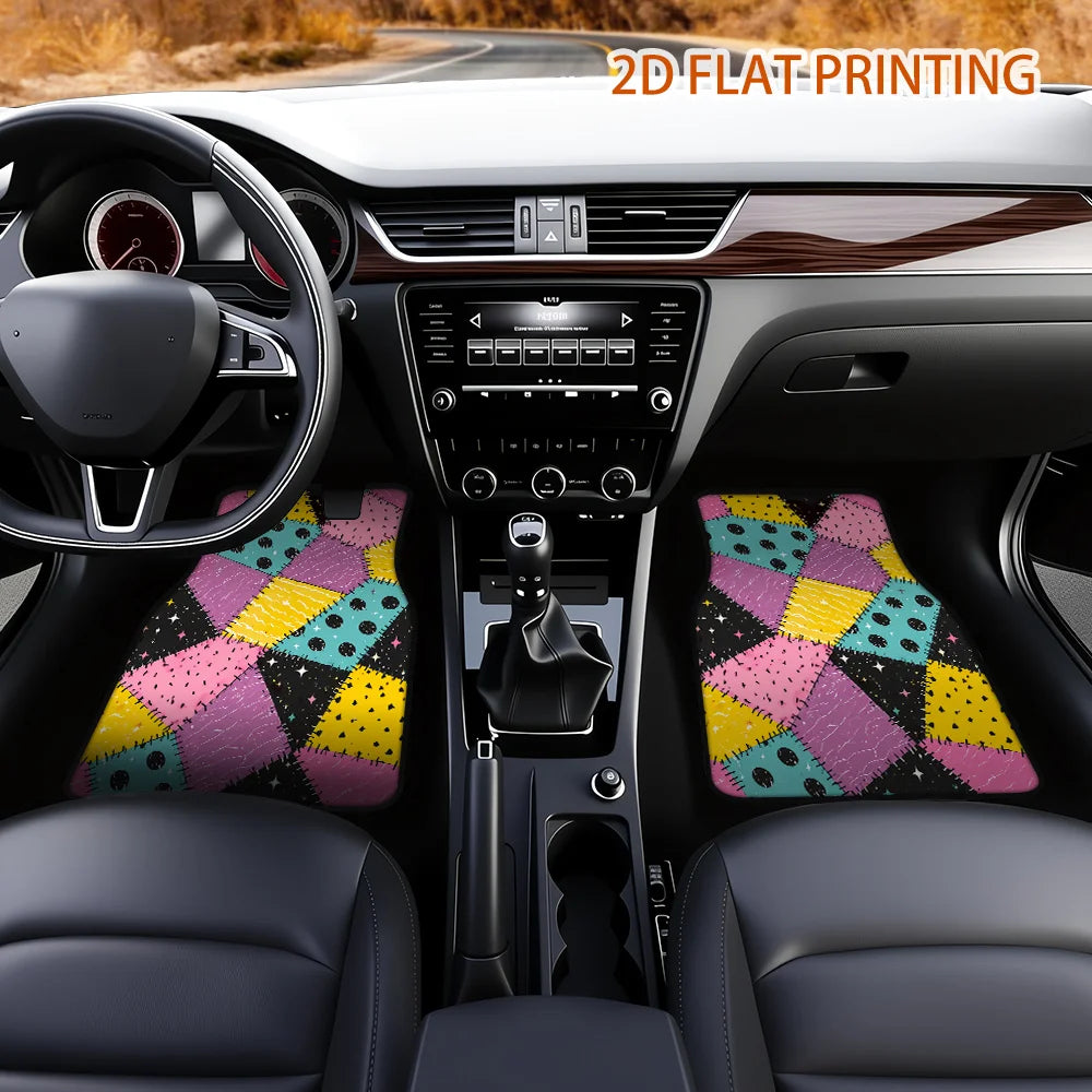 4-Piece Halloween Car Floor Mats for Sedans & SUVs – Black Car Floor Mats HIP
