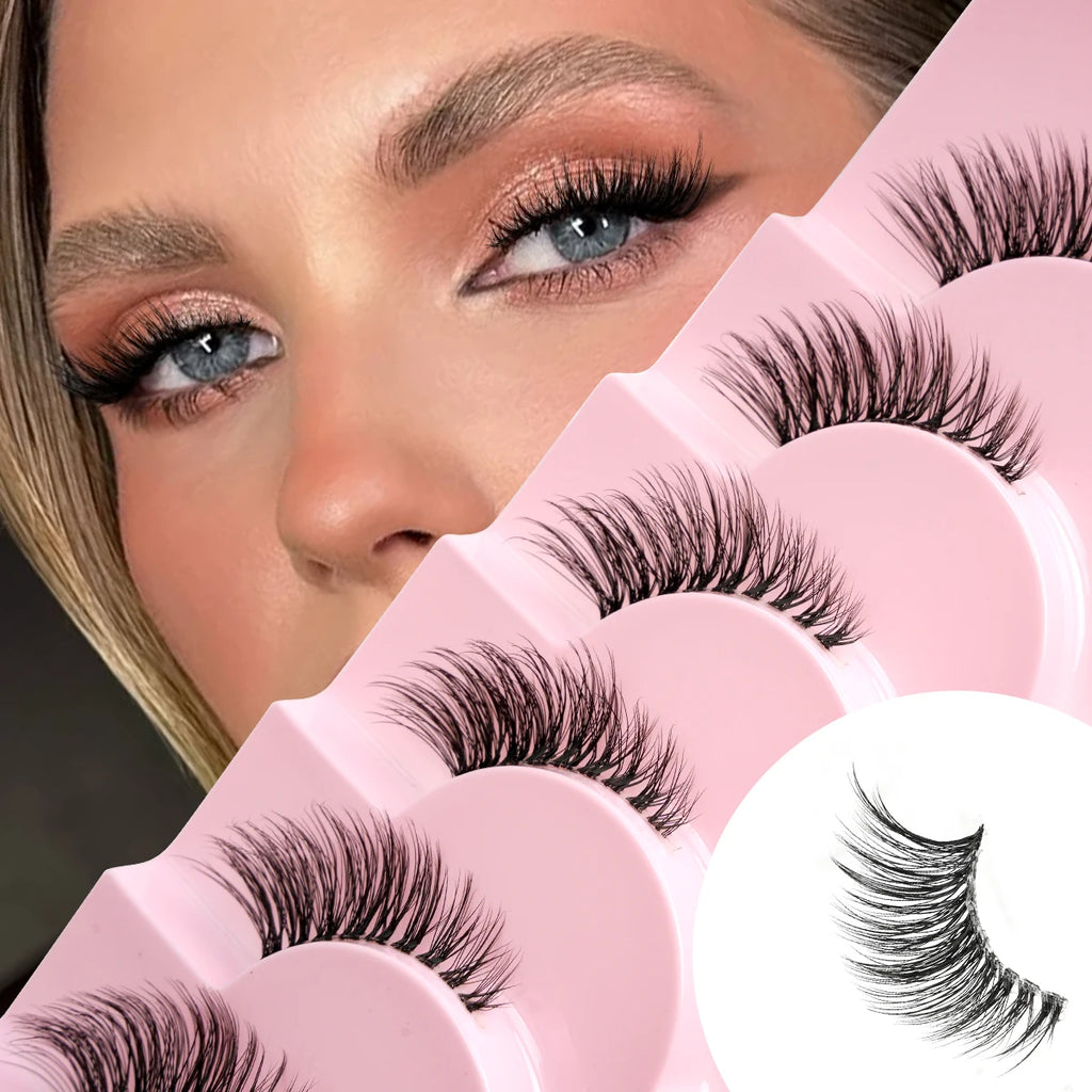 YSDO 3/10 Pairs Half Lashes Cat Eyelash Natural Long Fake Eyelashes Handmade Fluffy 3D Mink Lashes Extension Make up Maquiagem HIP
