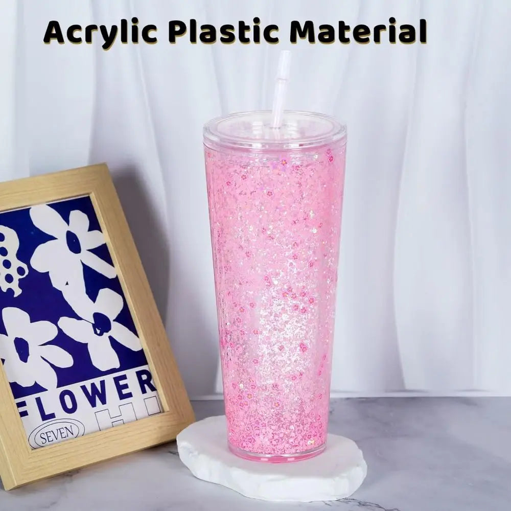 24oz DIY Snow Globe Tumbler – Clear Acrylic Glitter Cup | HIP DIY Glitter Tumbler HIP