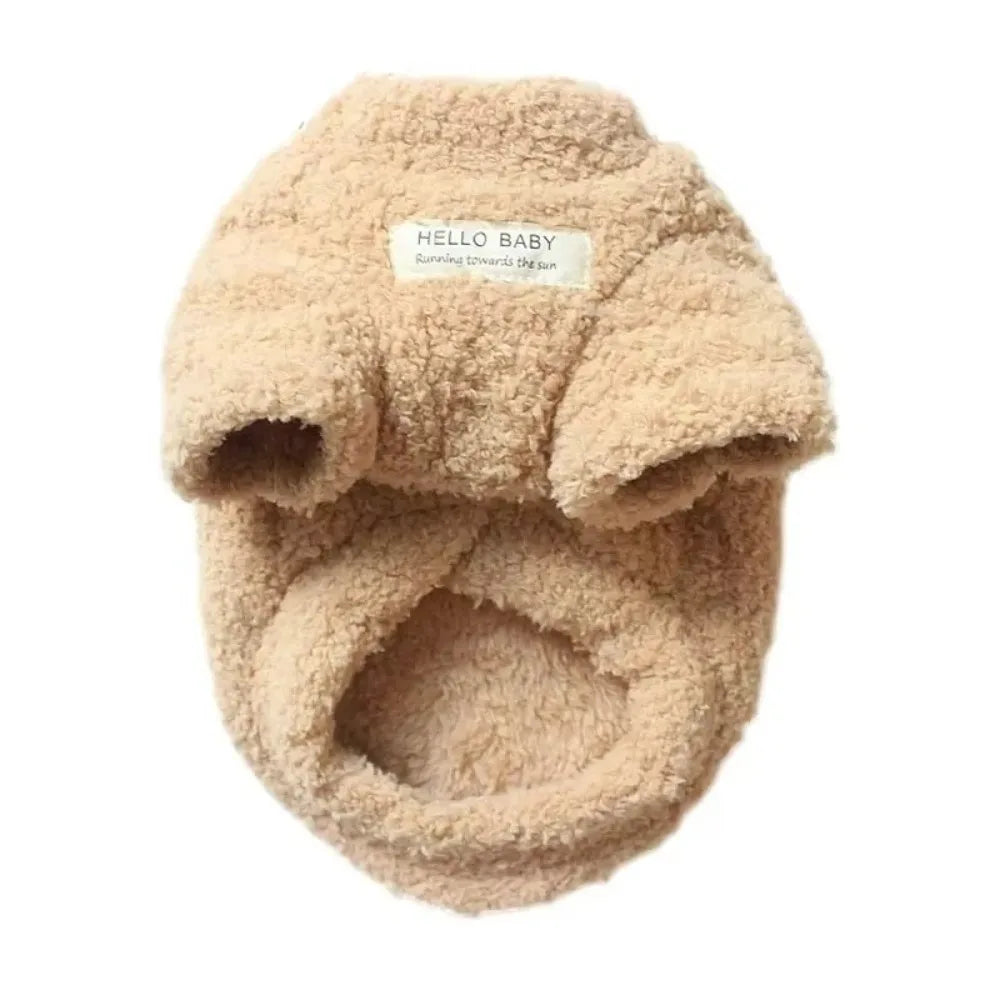 Winter Fleece Dog Sweater – Warm Coat for Small Dogs Dog Sweater Coat HIP Coffee L