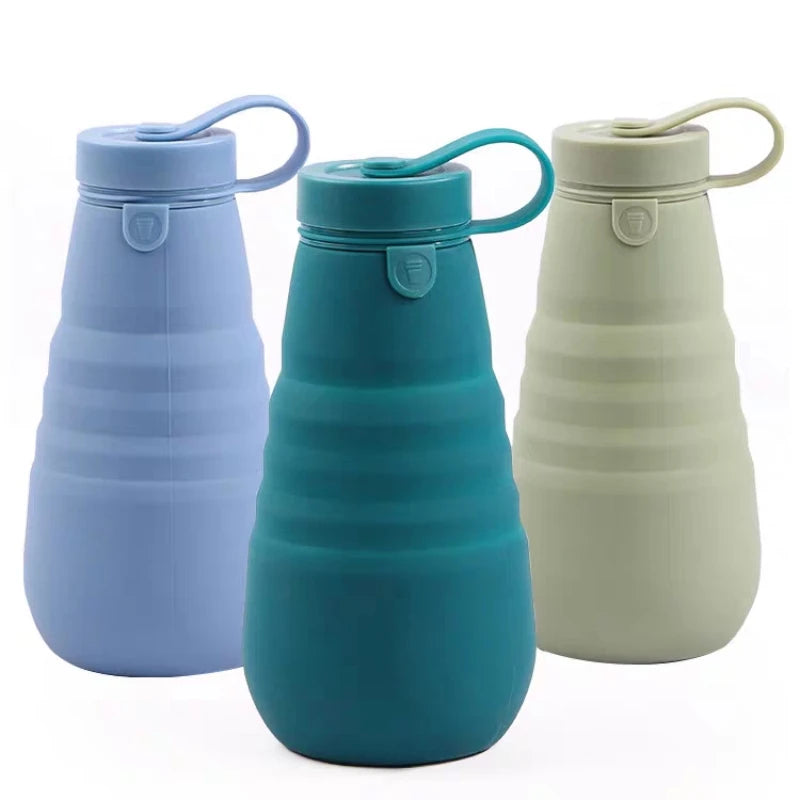 20oz Collapsible Silicone Water Bottle – Leak-Proof Travel Cup Collapsible Water Bottle HIP