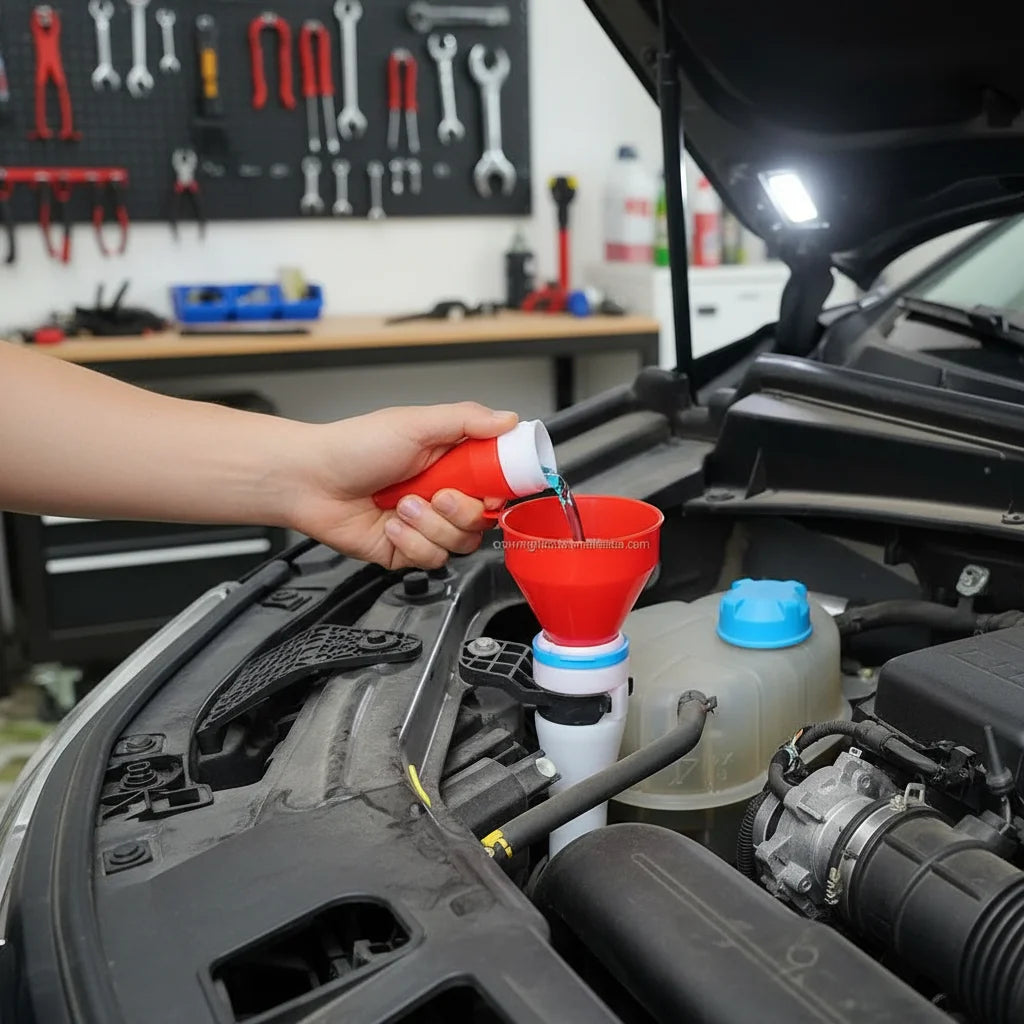 Universal Car Refueling Funnel Telescopic Filling Funnels Car Motorcycle Engine Gasoline Oil Funnels With Detachable Hose HIP Default Title