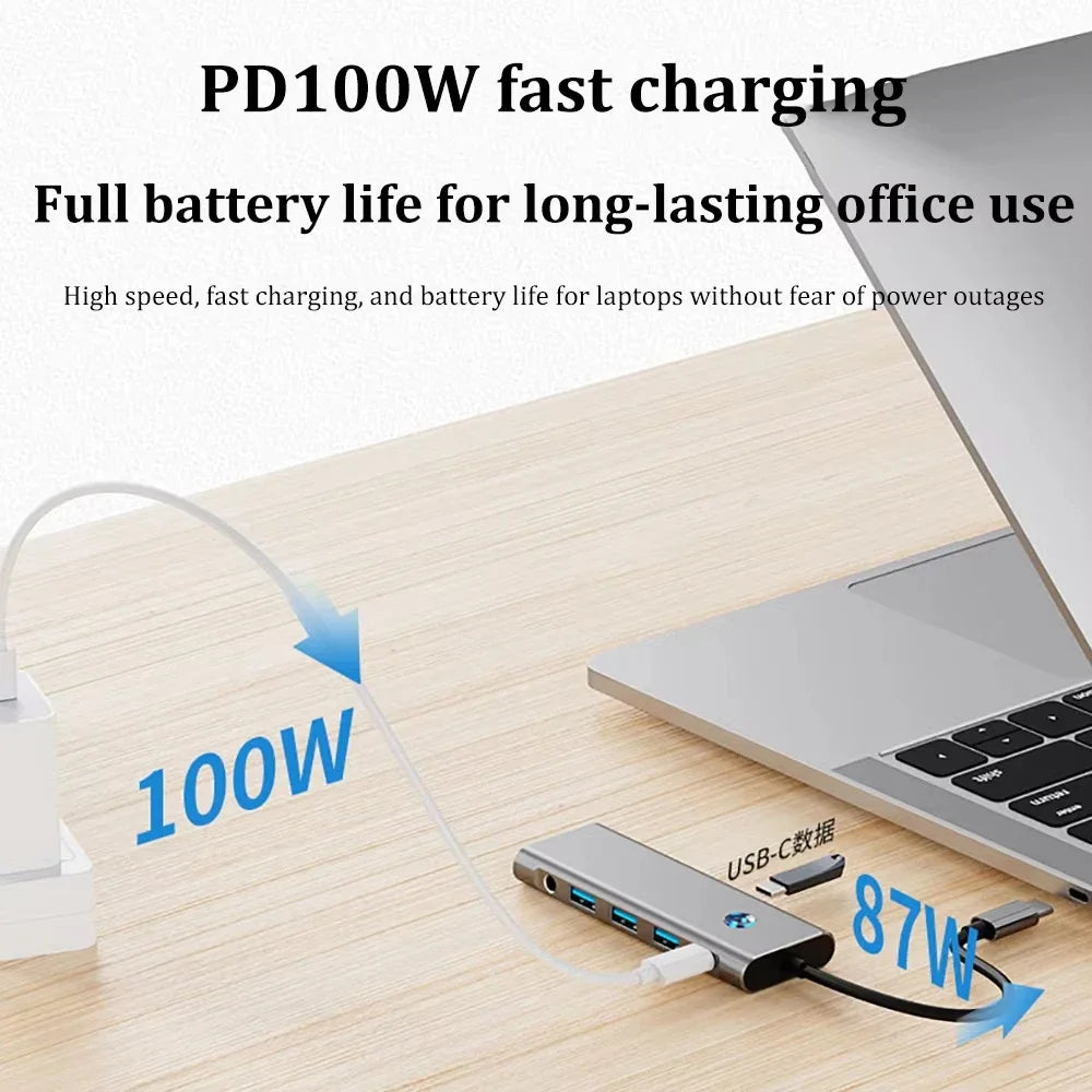 9-in-1 USB-C Docking Station | 4K60Hz HDMI & PD 100W USB-C Docking Station HIP