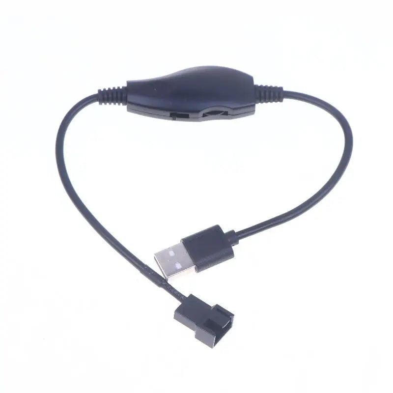 USB 5V to 12V 4-Pin PWM Fan Power Adapter Cable + Speed Switch Fan Power Adapter Cable HIP 01