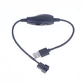 USB 5V to 12V 4-Pin PWM Fan Power Adapter Cable + Speed Switch Fan Power Adapter Cable HIP 01