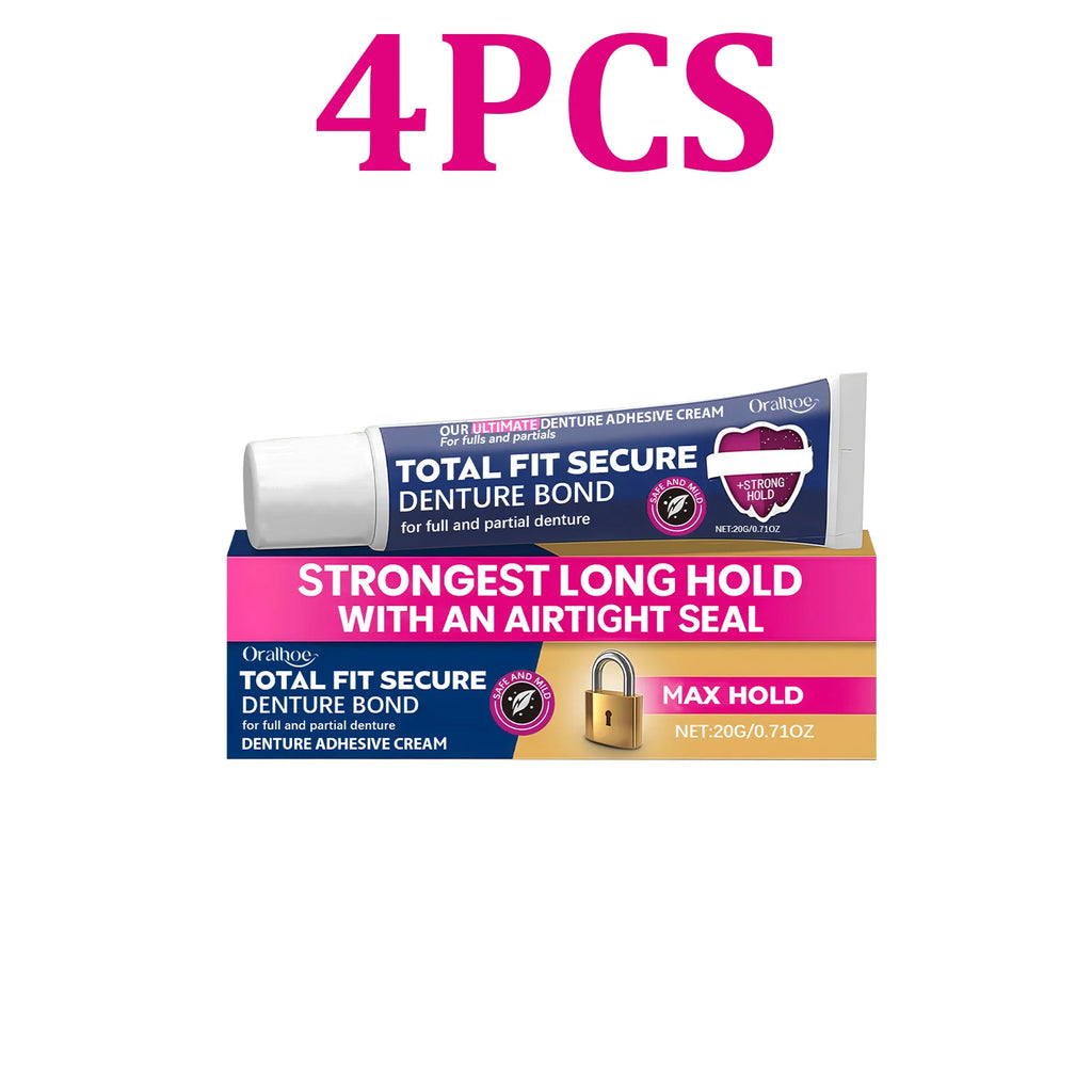 Denture Adhesive Cream – Secure All-Day Hold | Full & Partial Denture Adhesive Cream HIP 4PCS