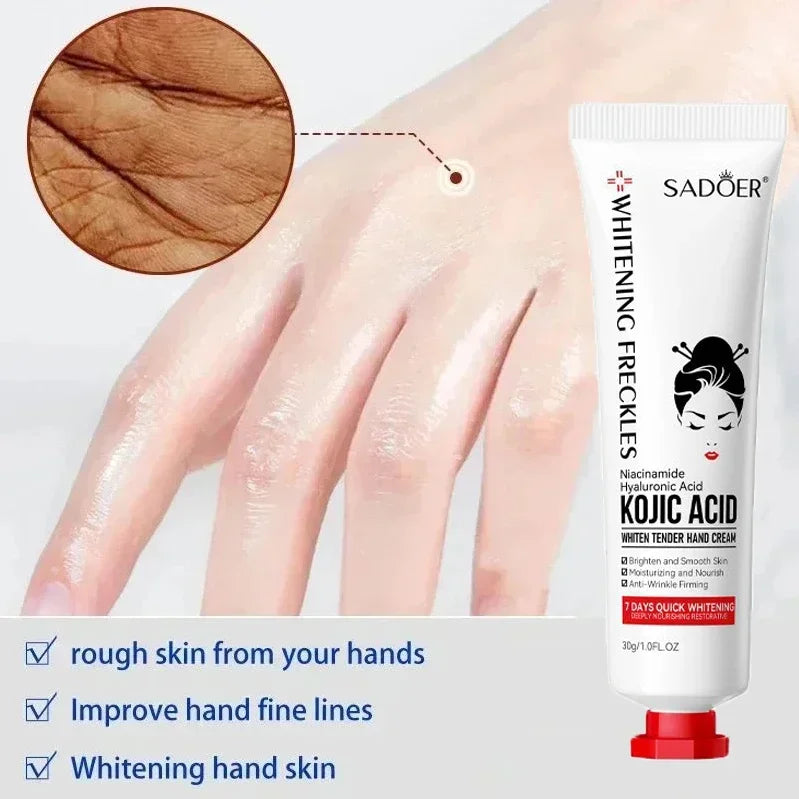 Kojic Acid Hand Cream – Brightening & Moisturizing | 30g Brightening Hand Cream HIP