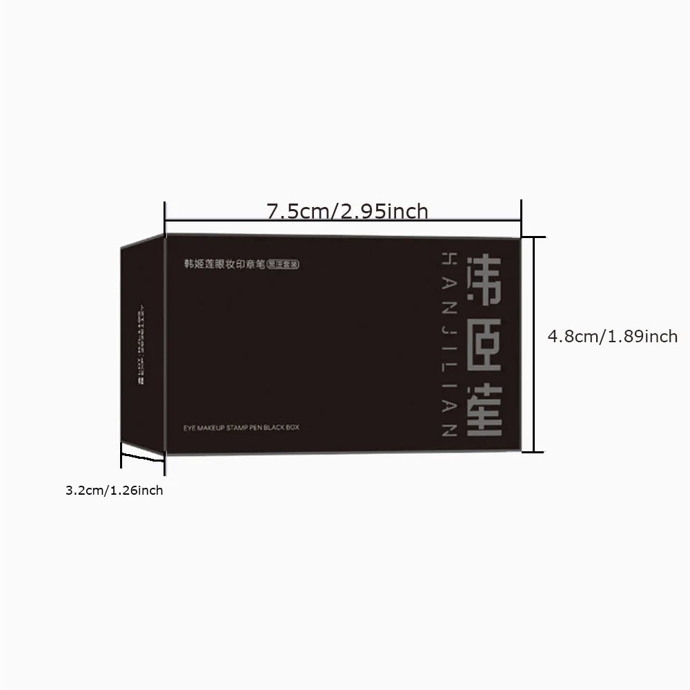 Eye Makeup Stamp Pen Set Portable in Black Box - 3s Fast Application, Lower Eyelash Included, Multi-Purpose for Eyeliner & Mole HIP