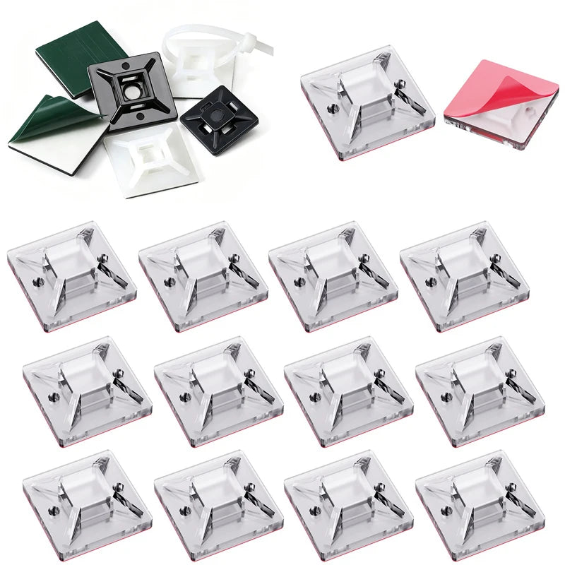 100-Pack Self-Adhesive Cable Clips – Wire Organizer Clamps Cable Organizer Clips HIP