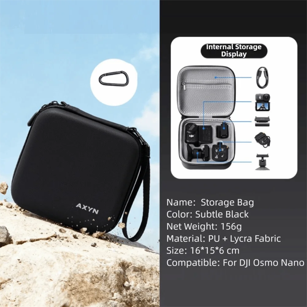 DJI Osmo Nano Mini Travel Case – Anti-Shock & Water-Resistant Camera Carrying Case HIP