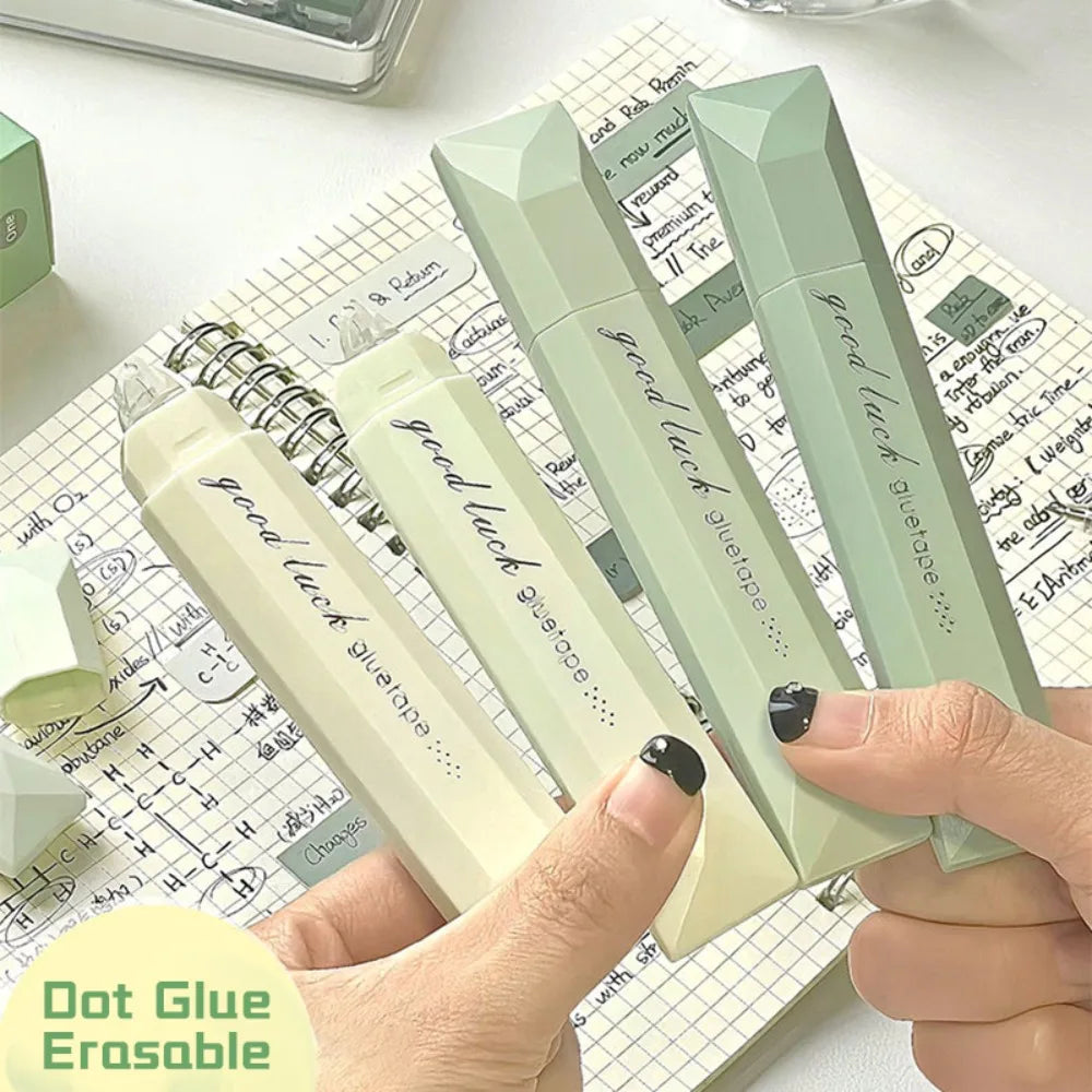 4-Pack Gradient Dot Glue Tape – Double-Sided Adhesive Roller Adhesive Tape Roller HIP Green-4PCS