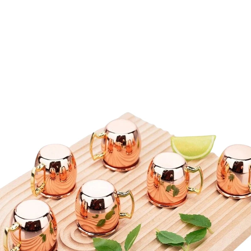 Moscow Mule Copper Mugs Set of 4 – 60ml Stainless Steel Cocktail Mug Set HIP