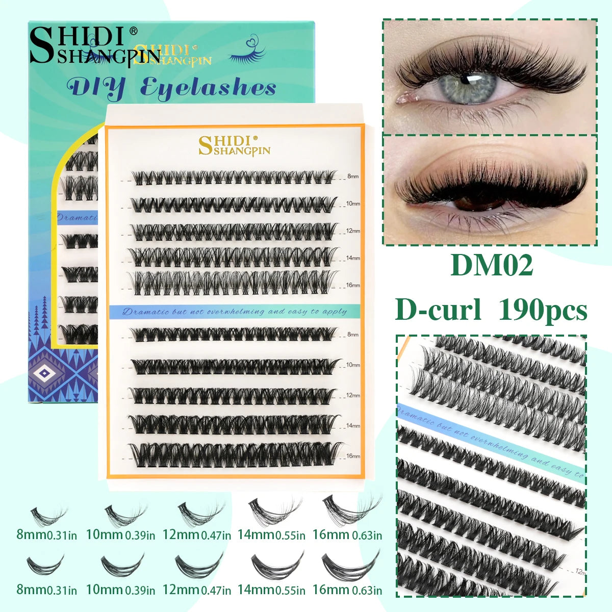 YSDO New 120/200 Bundles Eyelash Extension 10 Rows 3D Mink Russian Volume Lashes D Curl Eyelashes Individual Cilia Makeup Tool HIP