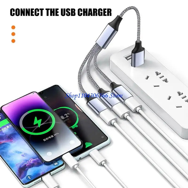 USB 2.0 Extension Cable 1-to-3 Hub | USB-A & USB-C – 30cm USB Extension Cable HIP