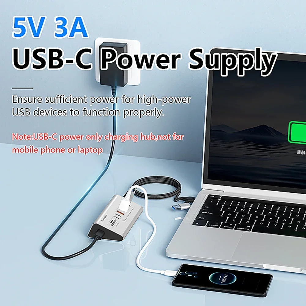 KEBIDUMEI 9-in-2 USB 3.2 Hub 10Gbps Docking Station + Card Reader USB Docking Hub HIP