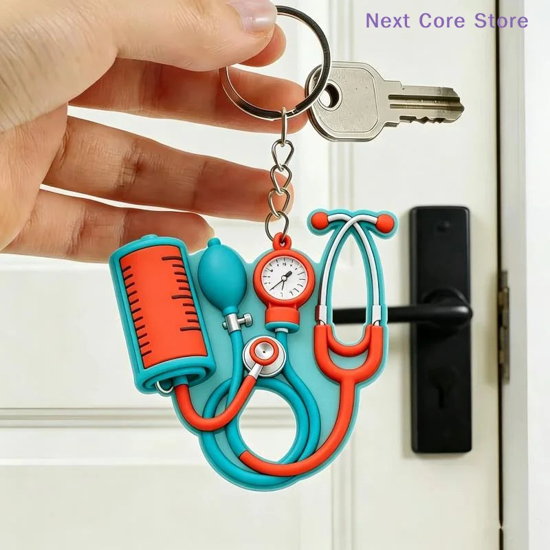 2D Acrylic Stethoscope Keychain – Nurse & Doctor Gift Acrylic Keychain HIP
