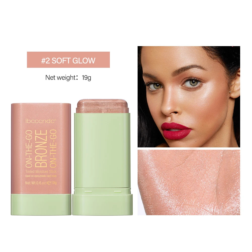 Multi-function Blush Stick Face Makeup Waterproof Easy Color Rouge Blusher Cream Contour Rendering Brightening Contour Makeup HIP 2