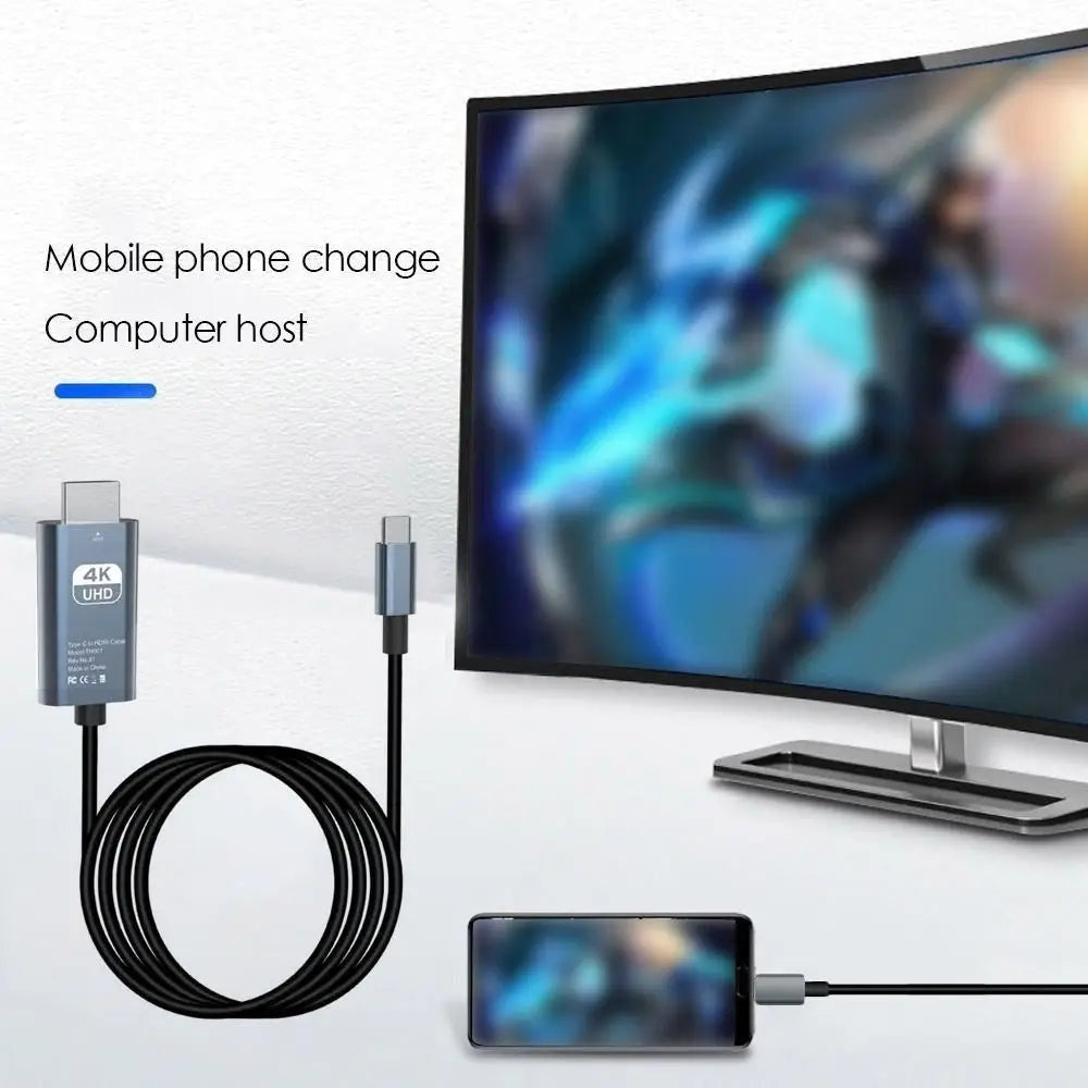 USB-C to HDMI Cable 4K@30Hz – 1.8M Plug & Play Adapter HDMI Adapter Cable HIP