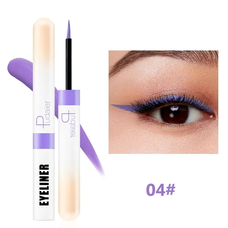 Colorful Eyeliner Pen Eyes Makeup White Pink Waterproof Liquid Color Eye Liner Pencil Matte Purple Pen 12 Color Make Up Cosmetic HIP 04
