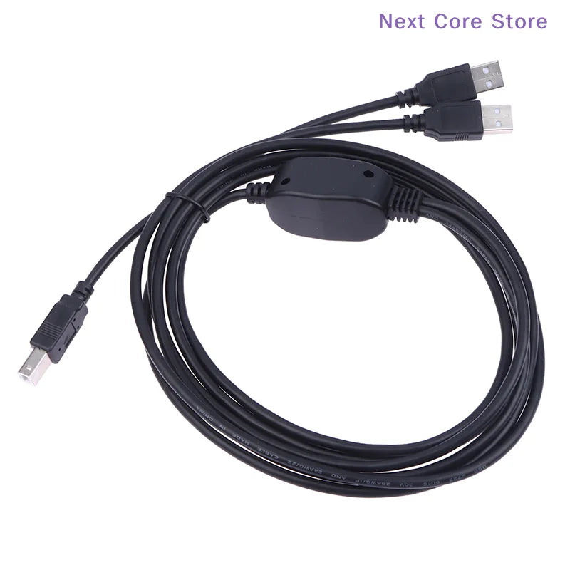 2-in-1 USB-A to USB-B Printer Splitter Cable – 2M 480Mbps USB Printer Cable HIP