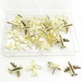 30 Airplane Push Pins Silver & Gold – Decorative Zinc Alloy Decorative Push Pins HIP Gold