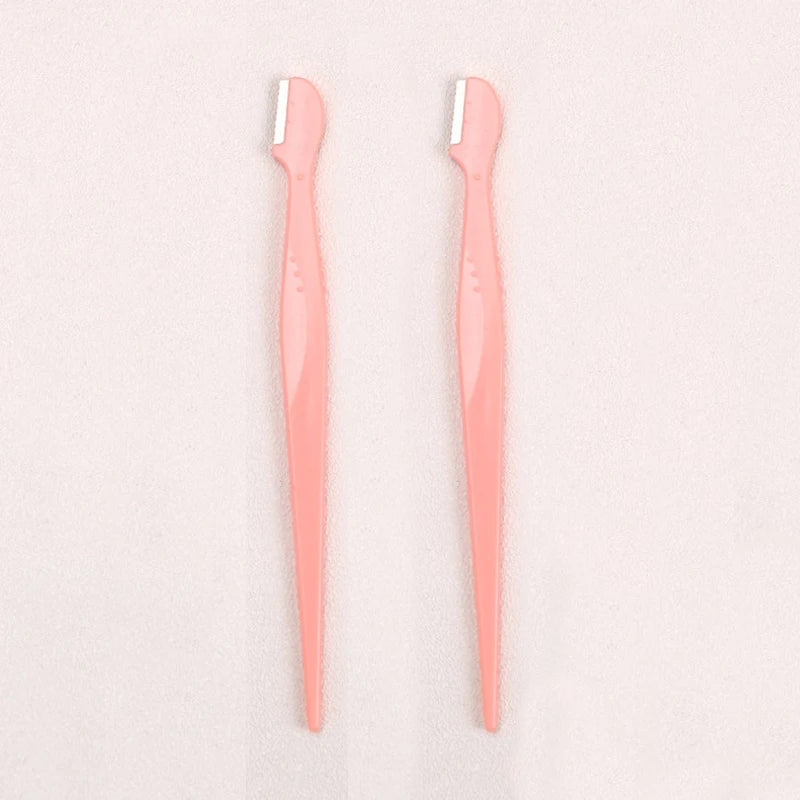 Eyebrow Razor Trimmer Set 2/3/5 Pcs – Round Head Shaper Eyebrow Razor Set HIP C706-orange 2pcs