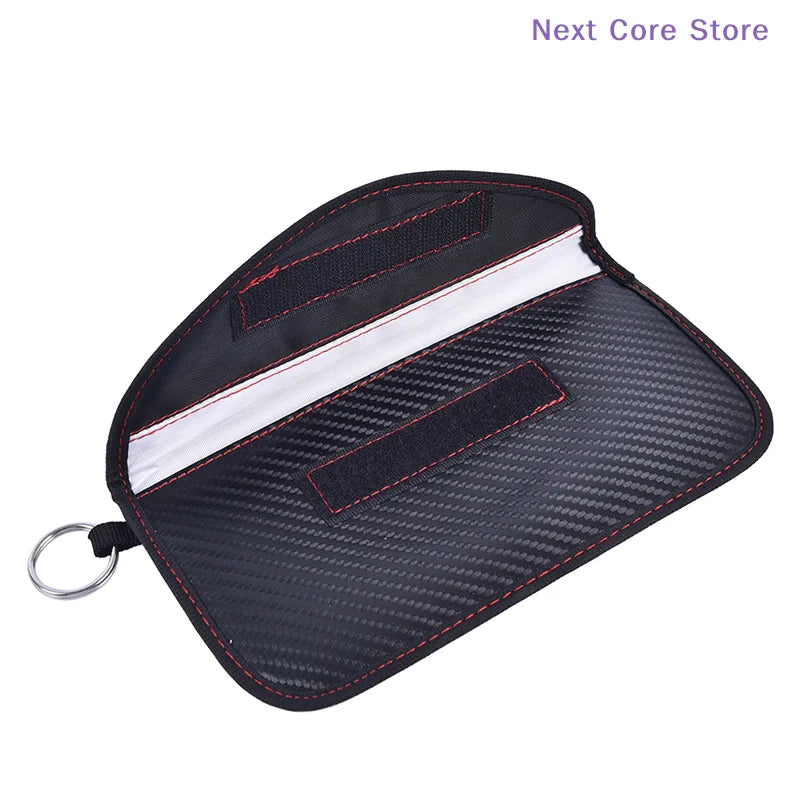 Black Faraday Signal Blocking Bag – Car Key & Phone Wallet Faraday Signal Bag HIP