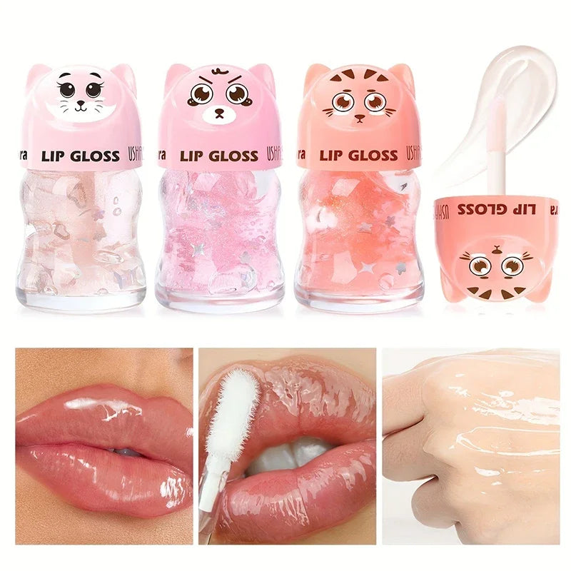 USHAS Hydrating Lip Gloss Plumper – High Shine Lip Oil Lip Gloss Plumper HIP