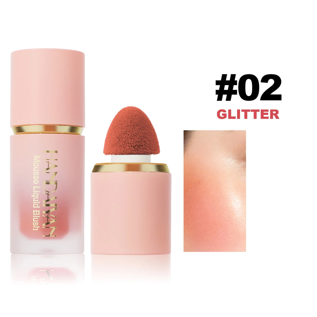 HANDAIYAN Velvet Liquid Blush – Matte Long-Lasting Cheek Color Liquid Blush HIP 02