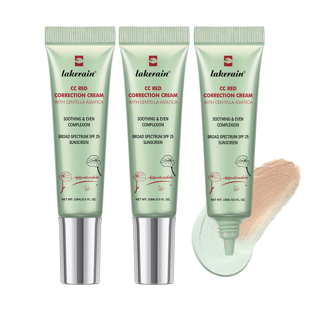 3Pcs /Set CC Cream Centella Korean Makeup Foundation Foundation Cream for Face Base Makeup Color Changing Liquid Foundation HIP 3pcs