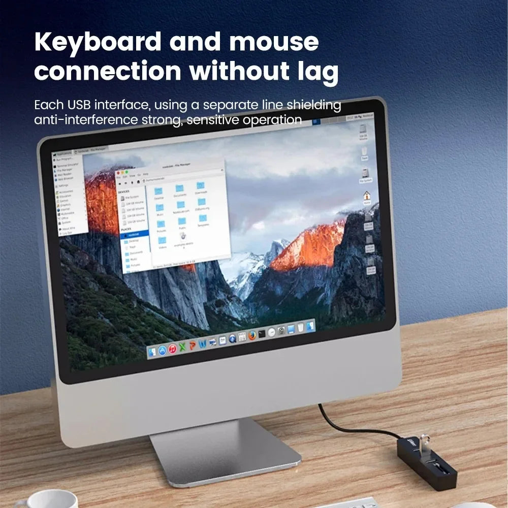 KEBIDUMEI 8-Port USB 2.0 Hub with SD & TF Card Reader USB Hub HIP