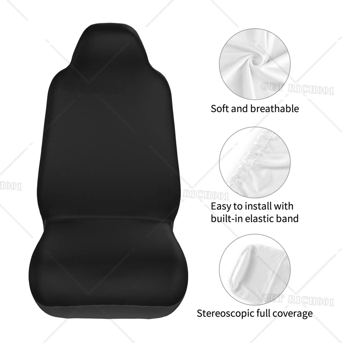 Horse Print Car Seat Covers – 2-Piece Universal Front Set Car Seat Covers HIP
