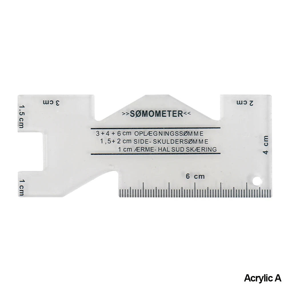 1pc Metal Measuring Gauge Quilting Ruler Hand Sewing Templates Ruler Sewing Gauge for Patchwork Sewing Tool Accessory HIP Acrylic C