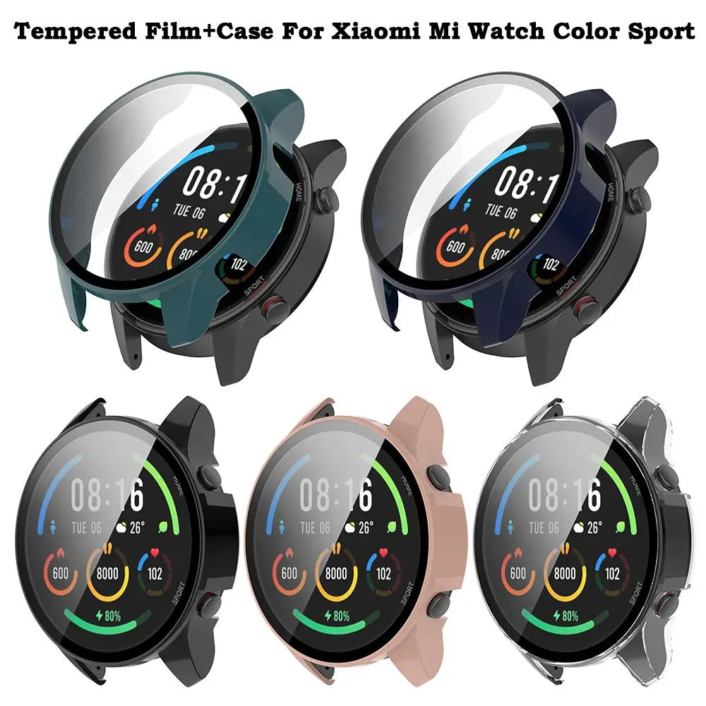 Xiaomi Mi Watch Color Sport Case + Tempered Glass Protector Smartwatch Protective Case HIP
