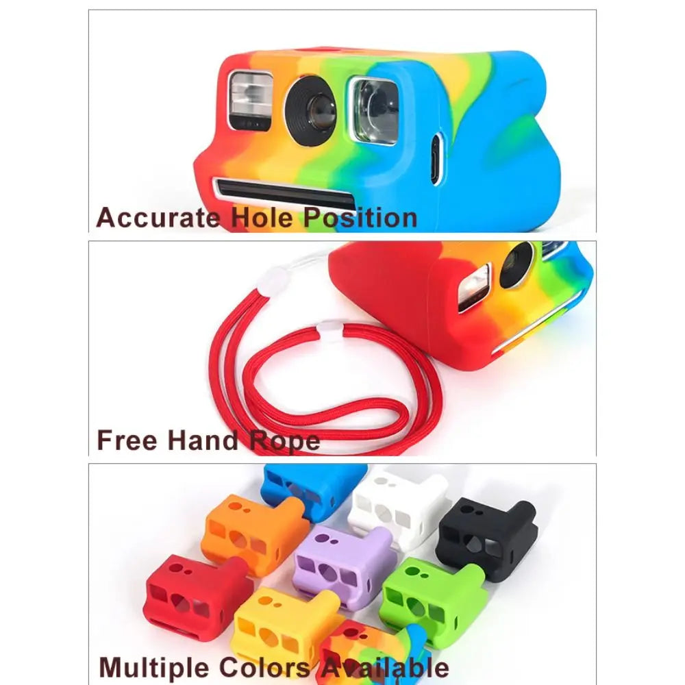 Silicone Case with Lanyard for Polaroid Go Gen 1 & 2 Camera Protective Case HIP