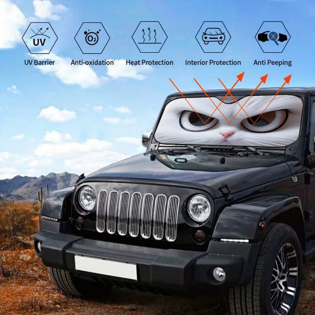 Cat-Shaped Foldable Car Windshield Sunshade – UV Blocker Car Windshield Sunshade HIP