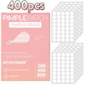200/400/800 Pieces Hydrocolloid Acne Patches - Invisible, High-Quality Pimple Stickers with Salicylic Acid & Tea Tree HIP 400pcs