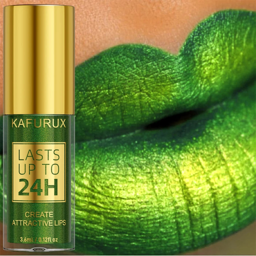 3 Colors Smoky Green Lipstick Pencil Stick Waterproof Pearlescent Metallic Glitter for Eye or Lip Makeup Tool Gifts Cosmetic HIP