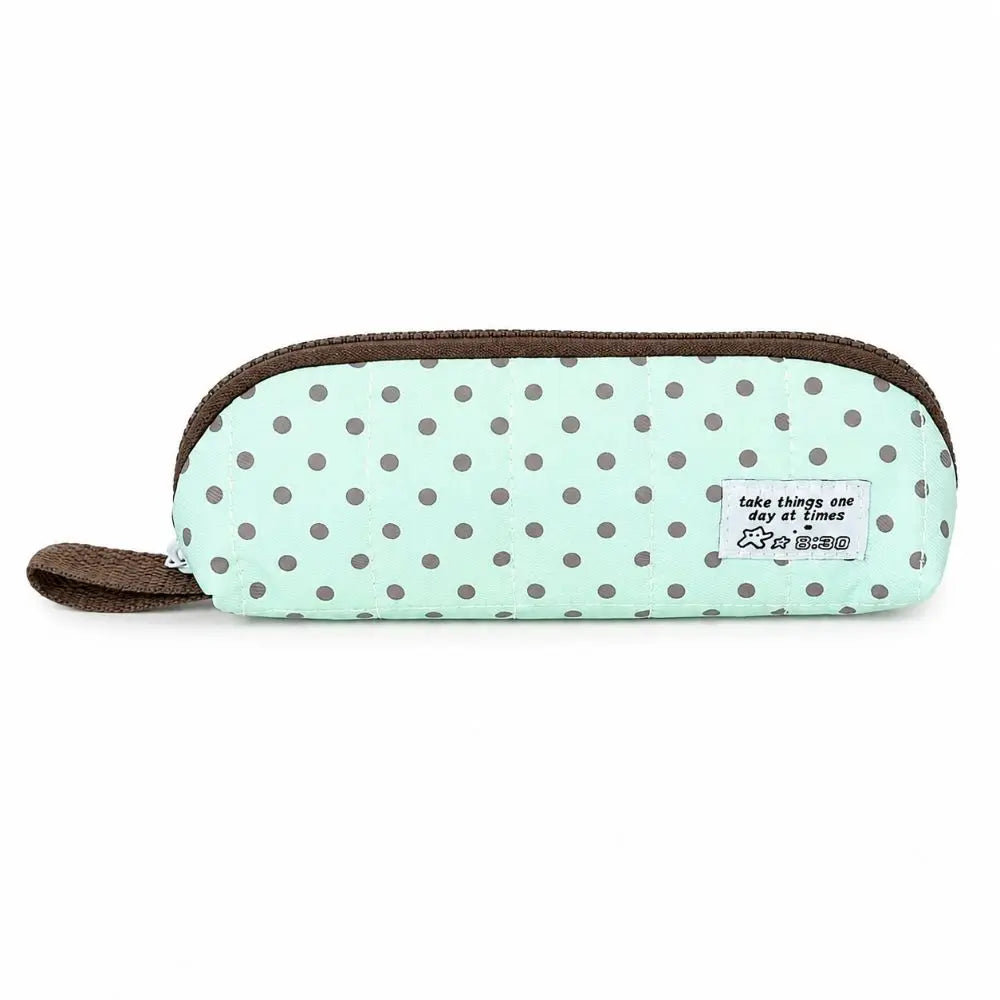 Korean Polka Dot Pencil Case – Large Capacity Stationery Bag Pencil Case HIP