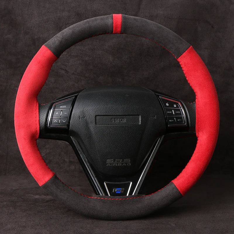 38cm Suede Leather Steering Wheel Cover | Anti-Slip Universal Steering Wheel Cover HIP