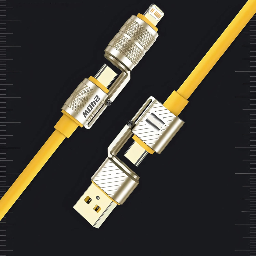 USB-C 4-in-1 240W Fast Charging Cable 1M | Multi-Device USB Charging Cable HIP