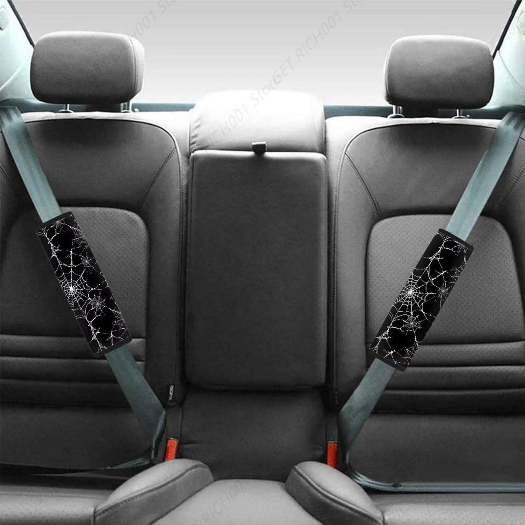 Spider Web Seatbelt Shoulder Pads – Soft Car Cover 2 Pack Seatbelt Shoulder Pad HIP
