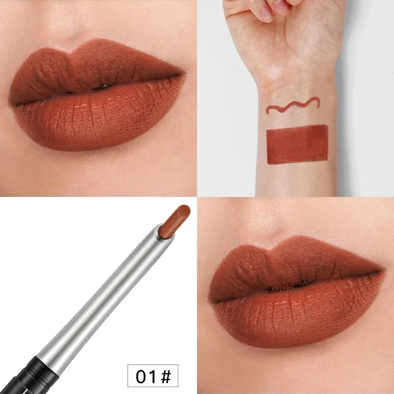 17Colors Portable Matte Pencil Lipstick Natural Long-lasting Waterproof Moisturizing Pen Lip Liner Makeup For Women HIP 01