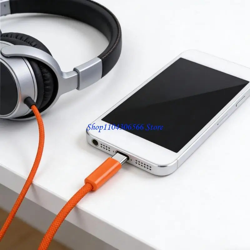 USB-C to 3.5mm Braided Audio Cable – 120cm Adapter Audio Adapter Cable HIP