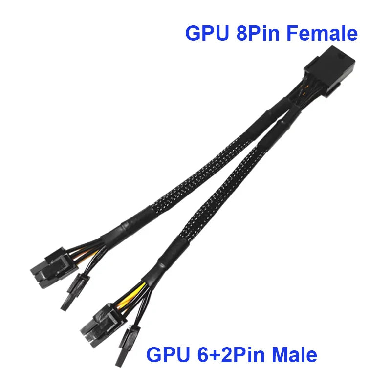 OULLX 8-Pin to Dual 8-Pin GPU Power Cable Splitter Adapter GPU Power Adapter HIP
