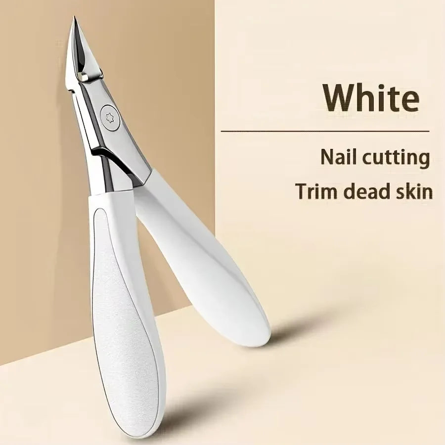 Professional Anti-Splash Toenail Clipper & Pedicure Tool Toenail Clipper HIP C550-White-1pcs