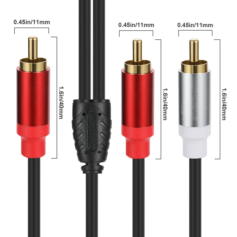RCA Splitter 1 in 2 Out Male to Female Audio Adapter RCA Audio Adapter HIP