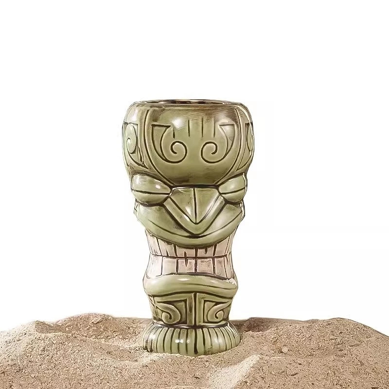 470ml Hawaii Ceramic Tiki Mug – Porcelain Beer & Cocktail Cup Ceramic Tiki Mug HIP
